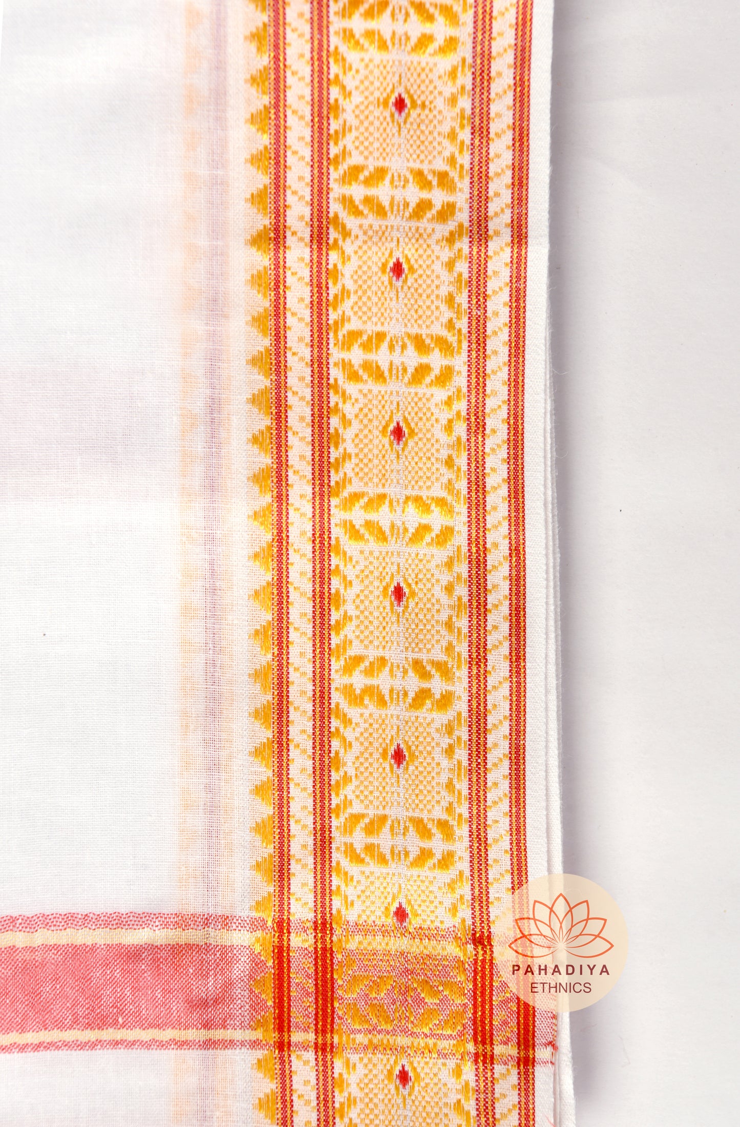 Shwet Veer – White (Pure Cotton, Elastic Wear and Dhoti Dupatta Set)