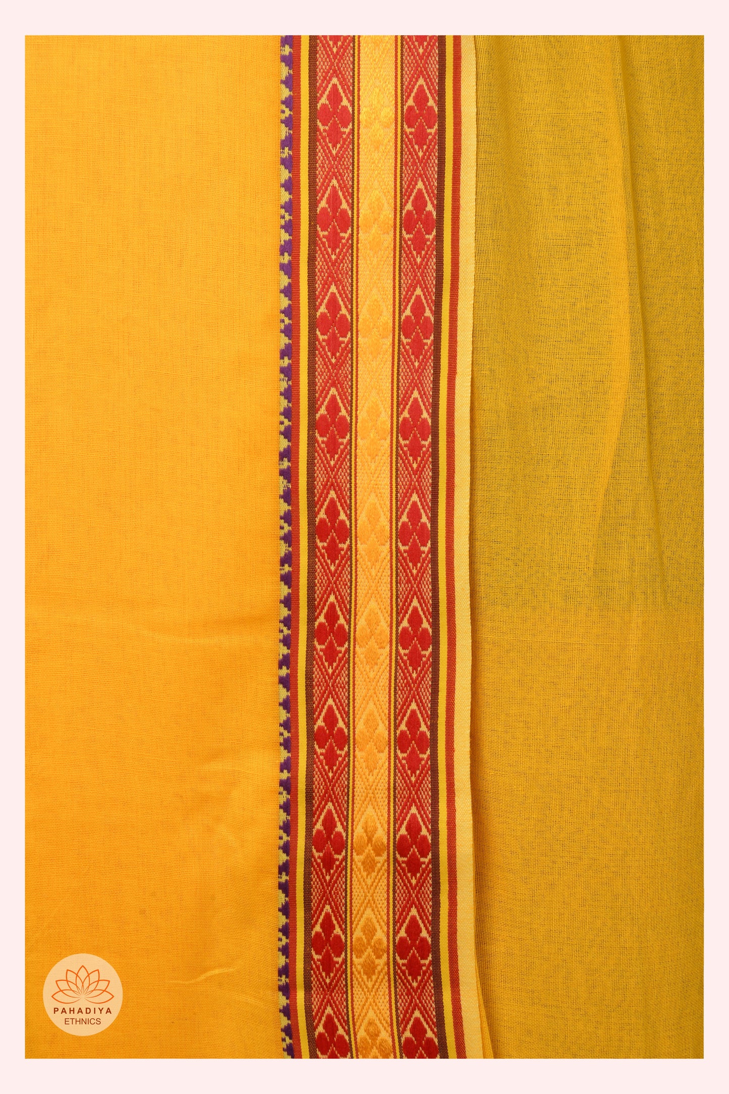 Haldi Sankranti – Mango Yellow Pure Cotton Dhoti (Only Dhoti)