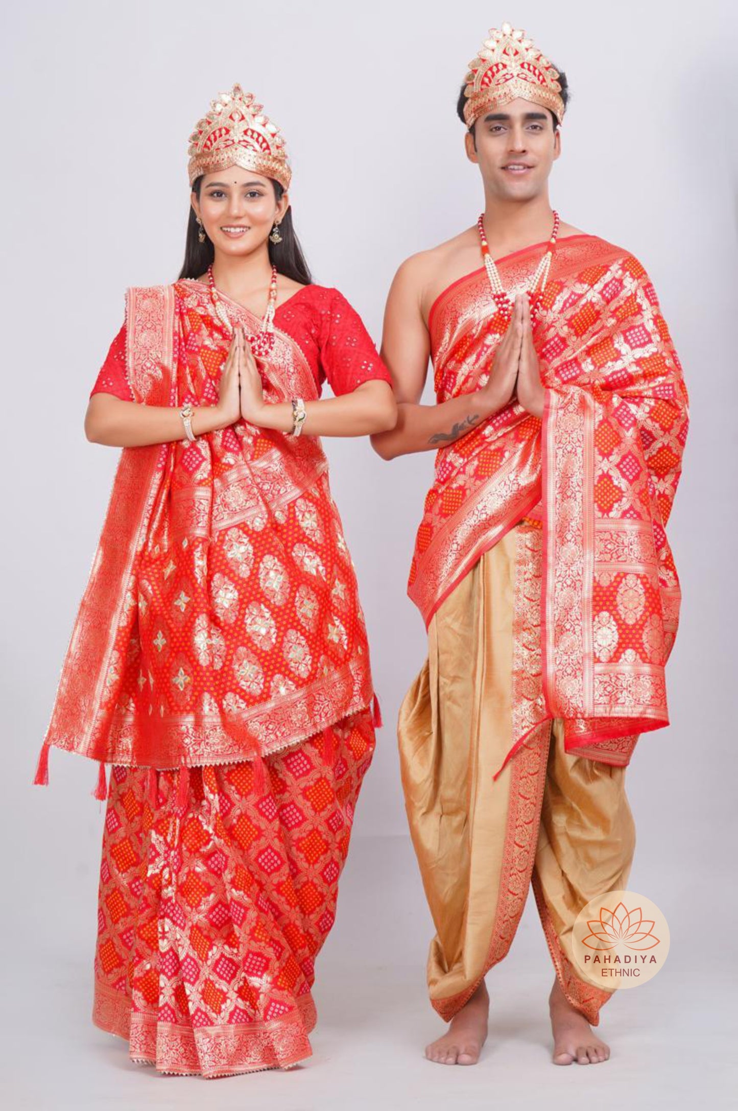 DHOTI SAREE SET – GOTAPATTI GHATCHOLA