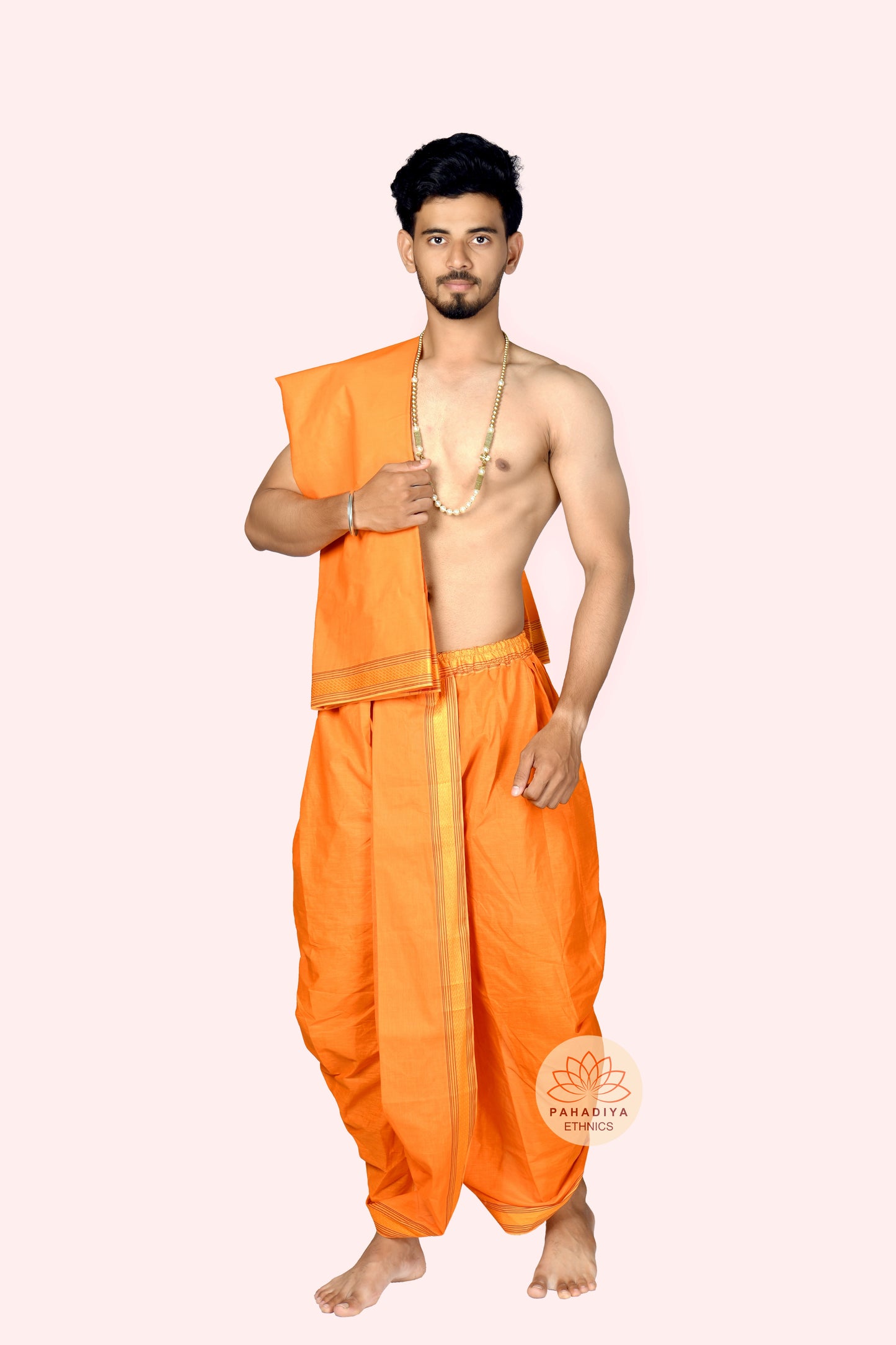 Kesari Veer – Kesari (Pure Cotton, Elastic Wear and Dhoti Dupatta Set)