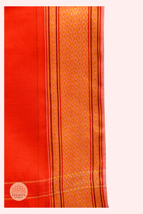 Rudra Veer – Red (Pure Cotton, Elastic Wear and Dhoti Dupatta Set)