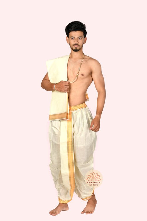 Soma Veer – The Moonlight Warrior (Pure Cotton, Elastic Wear and Dhoti Dupatta Set)