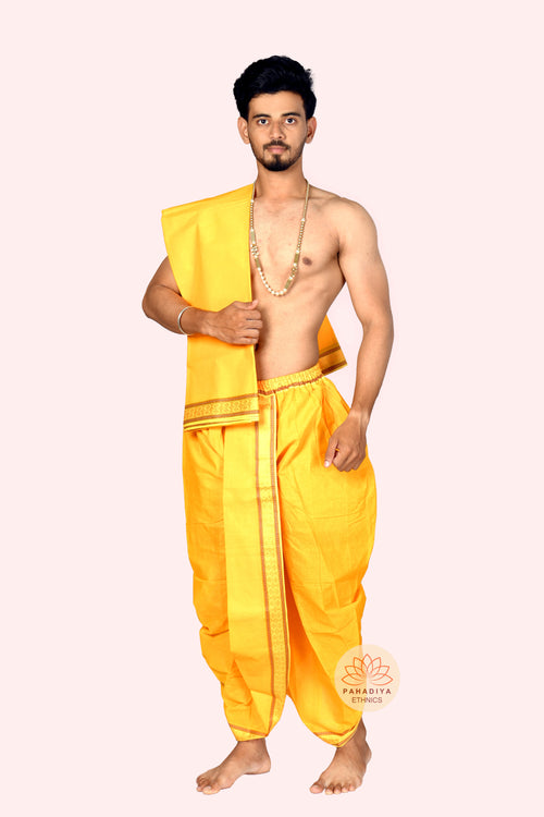 Aam Veer – The Warrior of Abundance (Pure Cotton, Elastic Wear and Dhoti Dupatta Set)