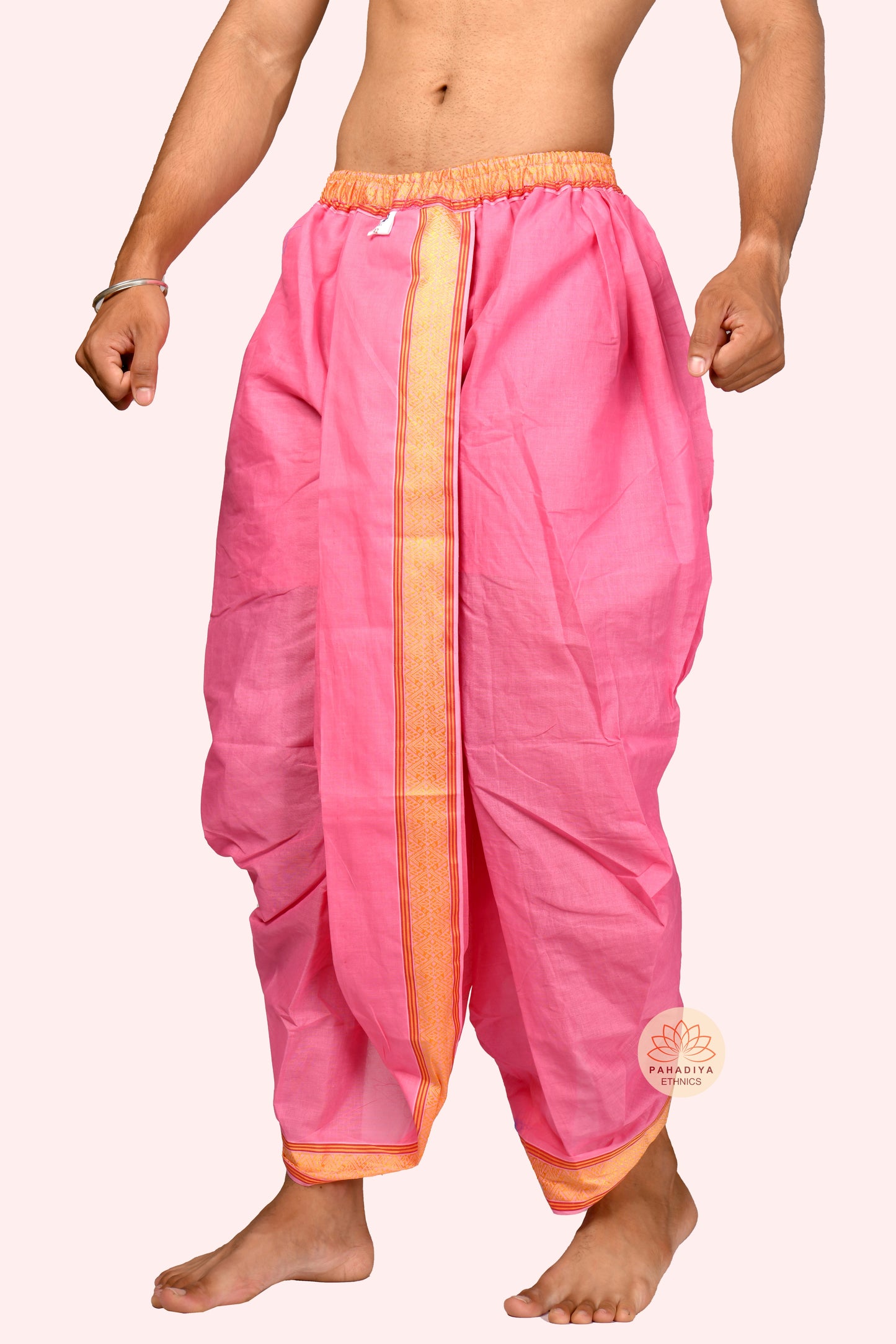 Gulaal Veer – The Warrior of Celebration (Pure Cotton, Elastic Wear and Dhoti Dupatta Set)