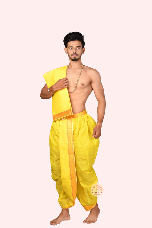 Chhavi Veer – The Glow of Festivity (Pure Cotton, Elastic Wear and Dhoti Dupatta Set)