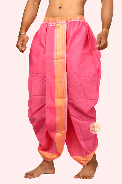 Arjun – Gulaabi (Pure Cotton, Elastic Wear and Dhoti Dupatta Set)