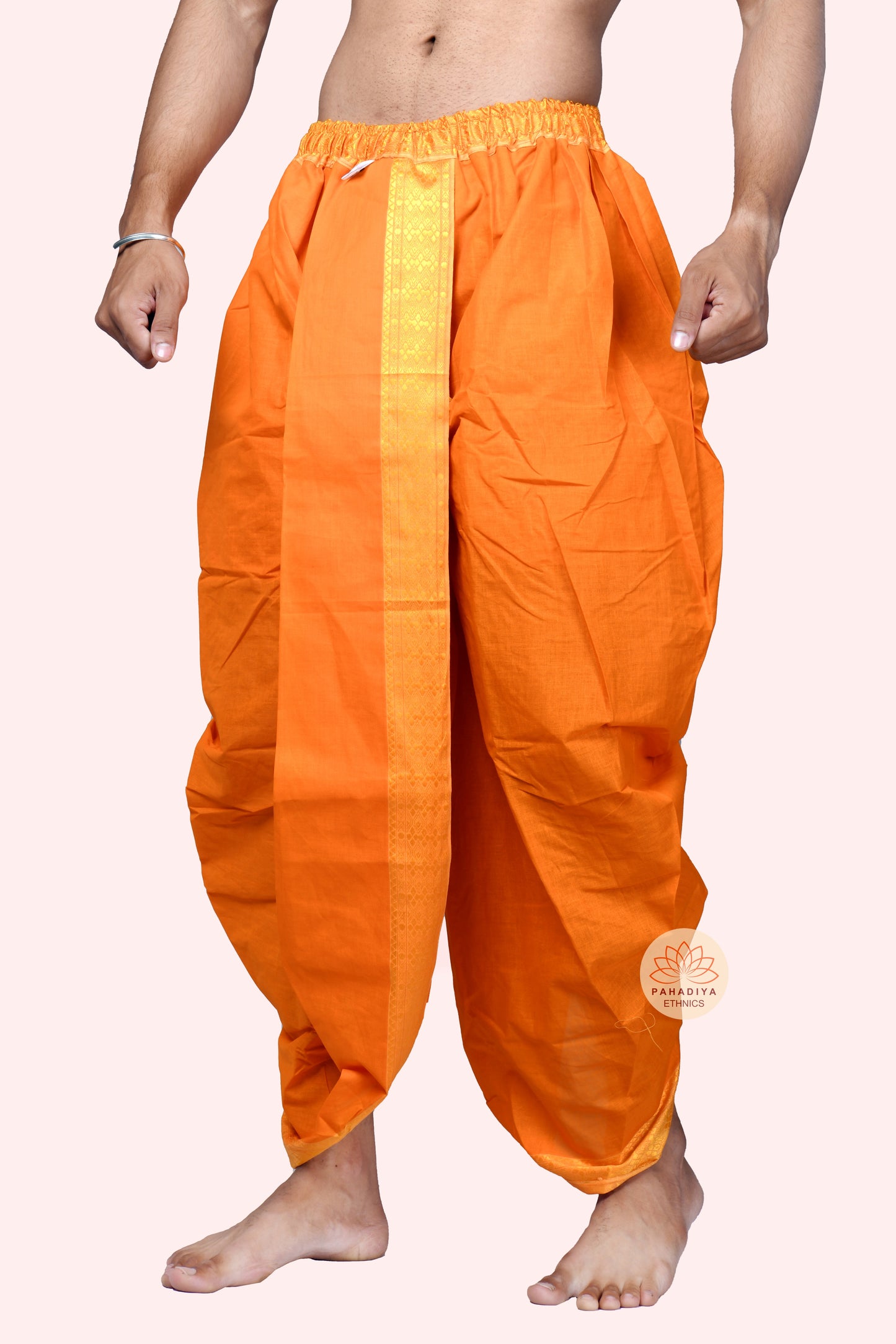 Arjun – Kesari (Pure Cotton, Elastic Wear and Dhoti Dupatta Set)