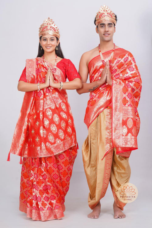 DHOTI SAREE SET – GOTAPATTI GHATCHOLA