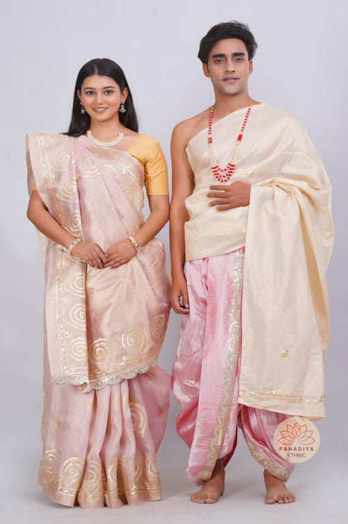 Noor - Pastel Gota Tissue Saree